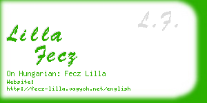lilla fecz business card